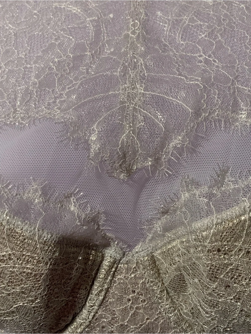 Victoria's Secret Metallic Gold Lace High-Neck Bralette